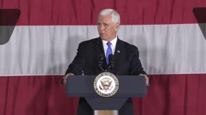 Vice President Mike Pence addresses employees at NASA’s Langley Research Center